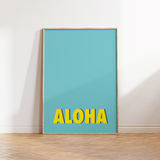 Aloha Typography Print