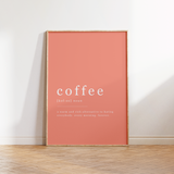 Coffee Definition Print