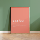 Coffee Heaven Definition Print