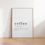 Coffee Heaven Definition Print