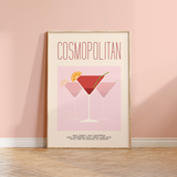 Cosmopolitan Retro Cocktail Print