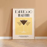 Espresso Martini Retro Cocktail Print