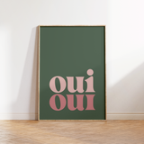 Oui Oui Green Bathroom Print