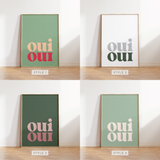 Oui Oui Green Bathroom Print