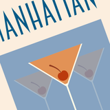 Manhattan Retro Cocktail Print